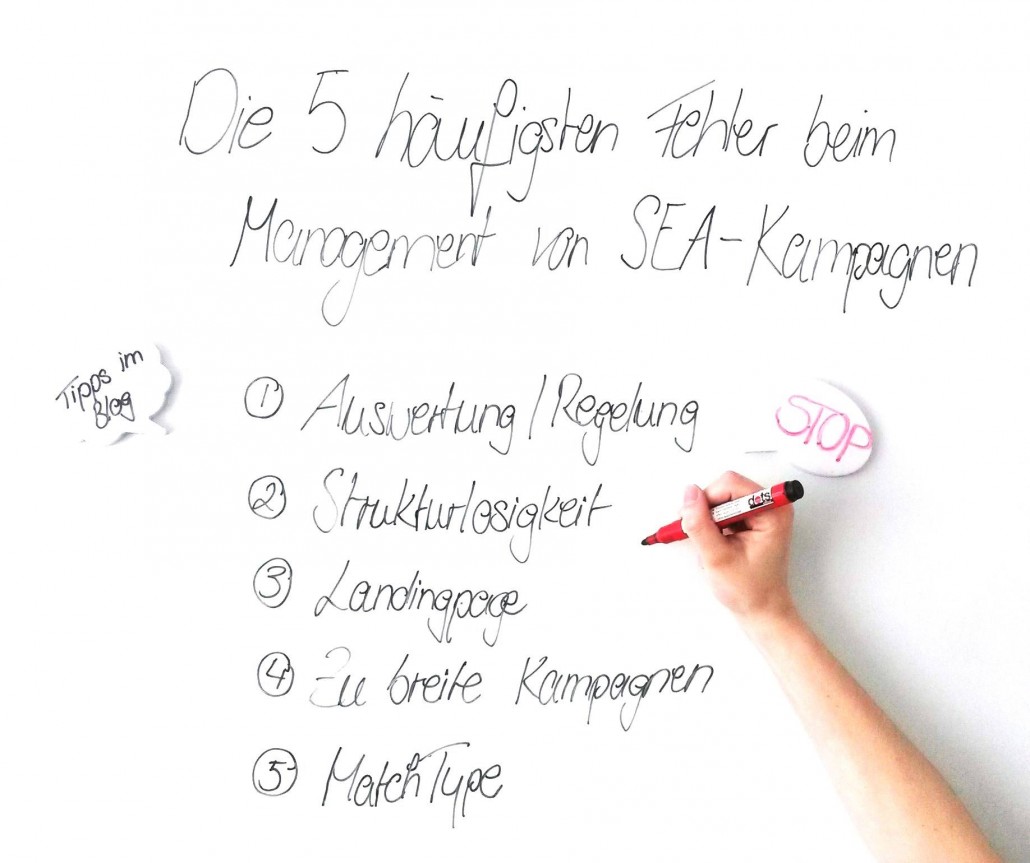 5 Fehler beim Management von SEA- Kampagnen