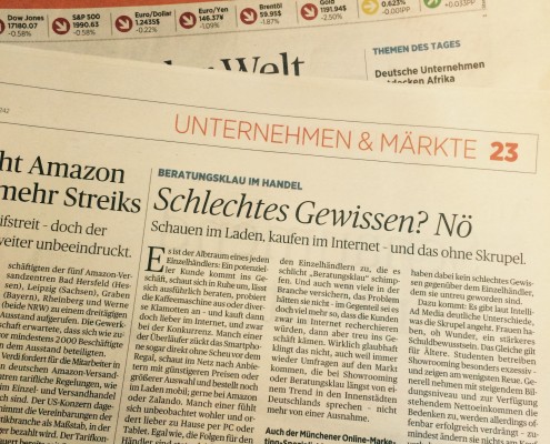 Handelsblatt Showrooming