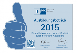 IHK Ausbildungsbetrieb 2015 - Dieses Unternehmen sichert Qualität durch berufliche Ausbildung